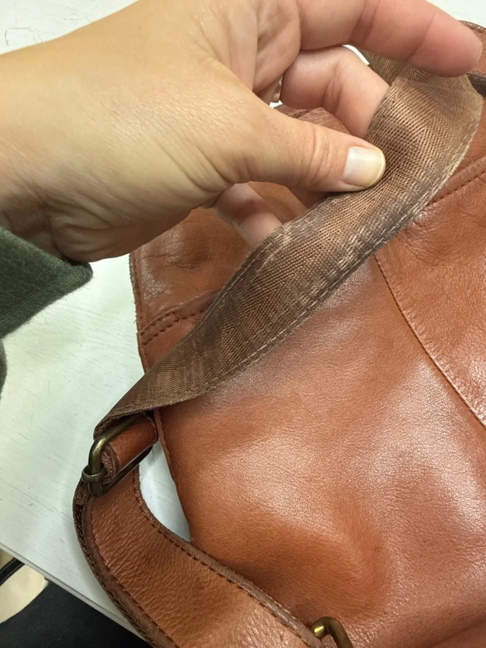 Leather Men's Tan Leather Backpack - Classic Everyday Carry